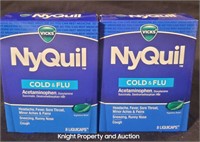 2 Vicks NyQuil Cold & Flu 8 Liquicaps per package