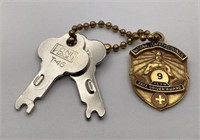 Vintage Safe Drivers award on Keychain