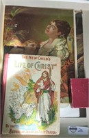 Vintage religious pictures and books