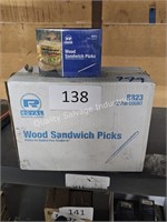 12-750ct wood sandwich picks