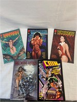 Lot of 5 Comic Books Vampirella & Cain
