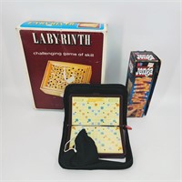 Vintage Games Scrabble Labyrinth Jenga