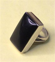 925 Silver and Black Onyx Ring