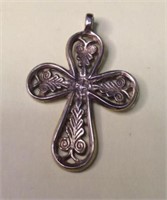 Gold on Sterling Cross Pendant