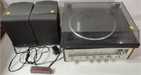 Vintage JVC Receiver, Dual Turntable & Denon