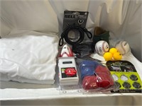 Box With Different Sport Items & Items for parts