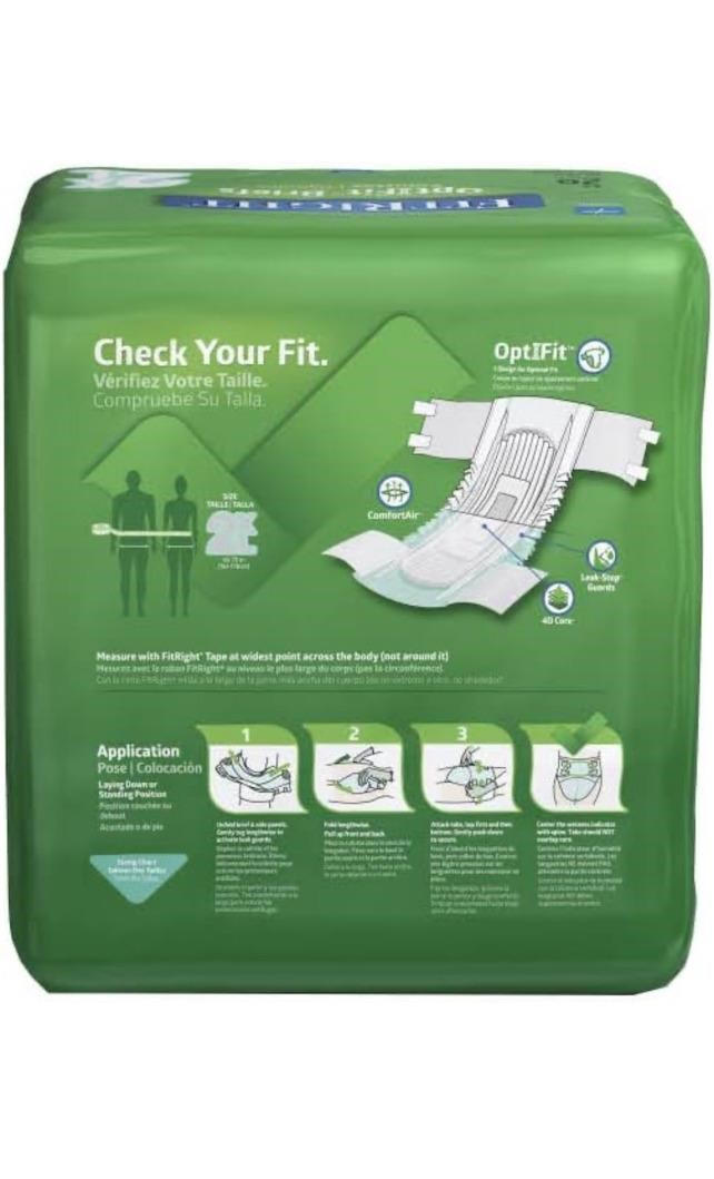 FitRight OptiFit Adult Diapers  XX-Large 60-69