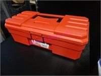 LOT, 1 BOX (12 PCS) RED PLASTIC TOOLBOX