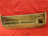 vintage carpenters wood tool tote