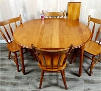 Set de cuisine en bois, table 40x40, 4 chaise et