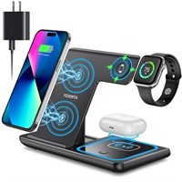 Wireless Charging Station, 3 in 1 Wireless...