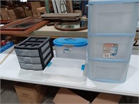 Sterilite Storage Containers. Three drawer cart.
