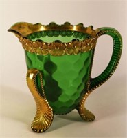 Victorian Vermont Green Glass Pitcher