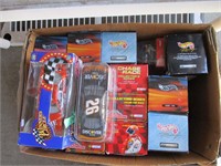 Box of Toy Race Cars