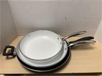 3 Frying Pans - T-fal And Lagostina