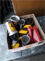 Box wood toys and car mugs