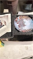 Box of 7 collectible plates