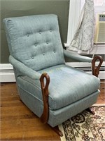 Antique Gooseneck Rocker Country Blue, Measures: