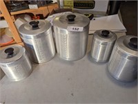 Vintage Aluminum Canister Set