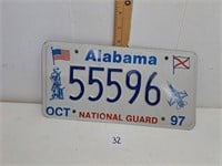 1997 Alabama National Guard License Plate