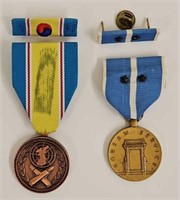 (2) Korean War Service Medals w/OB's