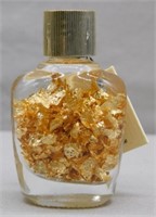 Brazilian Gold Flakes Glass Liquid Bottle. 1.2oz