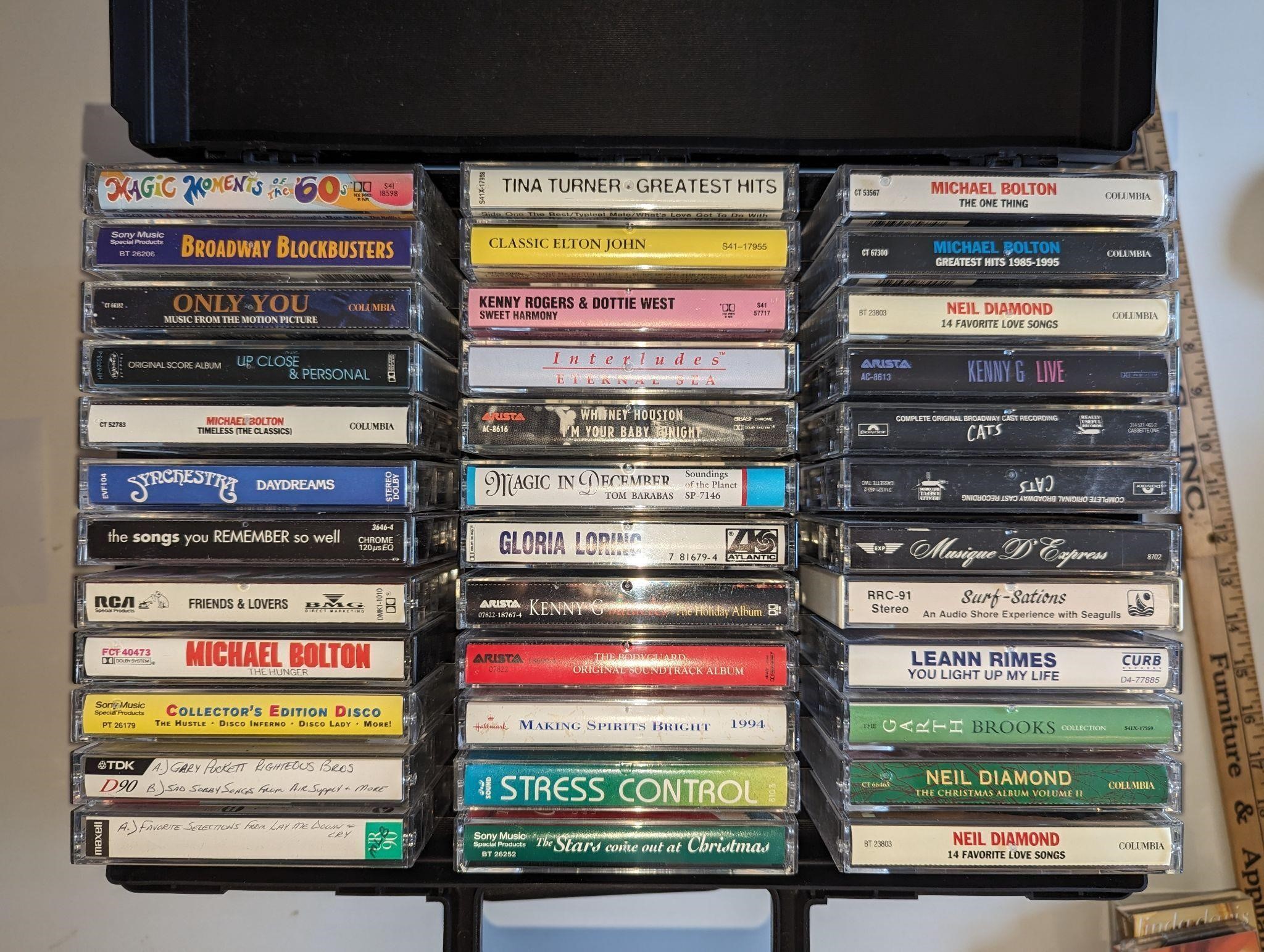 Cassette Tape Lot with Cases