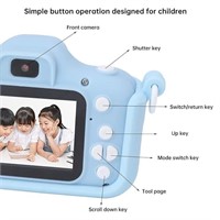 Kids Camera, Rechargeable Multi Photo Frame Blue