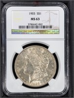 1903 1 Morgan Dollar NGC MS63