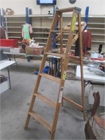 Vintage Wooden Folding Ladder