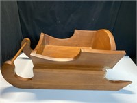 Wooden sleigh  24” long 11” tall