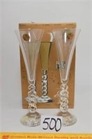 Pair of Champagne Flutes w/Box - Millennium 24%