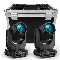 Moving Head Lights with Flight Case, 2 Pack 280W M