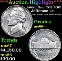 ***Auction Highlight*** 1960-d Jefferson Nickel Ne