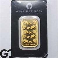 1oz Gold Bar, Sealed Rand Refinery, .9999 Fine