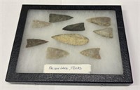 (9) Excellent Quality Native American Arrowheads