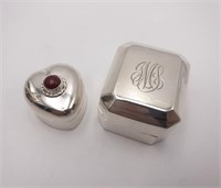 (2) STERLING SILVER RING BOXES