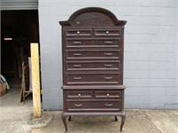 Highboy Painted Textured Solid Wood 36x20x79"