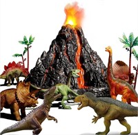 TEMI Large Volcano Toy Set with 9 Realistic