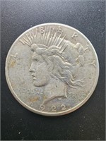 1922-S Peace Silver Dollar Coin.