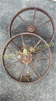 2 iron wheels-18"diameter