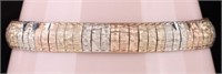 14K TRI-GOLD CUSTOM LINK LADIES BRACELET