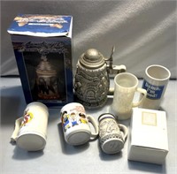 Vty of steins and mugs
