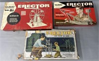 3 Gilbert Co. Erector Toy Sets