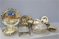 Silverplated serving items