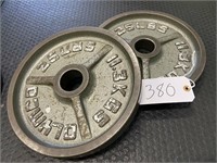 (2) 25 lbs Metal Weight Plates