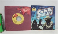 2 Star Wars 33 RPM Vintage 1980 avec livre