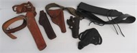 Assortment of belts and holsters.
