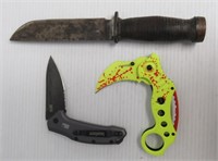 (3) Hunting and folding knives including Kershaw.