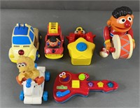 6pc Vtg Illco+ Sesame Street Toys
